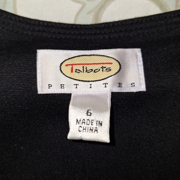 This is a Talbots Petites black cropped split hem top. It's in EUC. - Picture 3 of 6